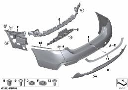 M TRIM, REAR diagram for BMW 4 Series F32 428i
