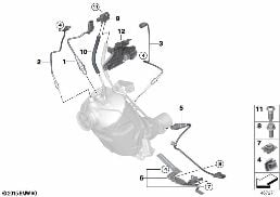 DIESEL PART.FILTER SENS./MOUNTING PARTS diagram for BMW 2 Series F22 LCI 220d