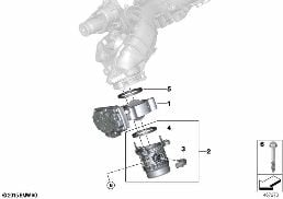 THROTTLE HOUSING ASSY diagram for BMW 2 Series F22 LCI 220d