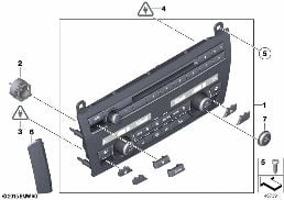 RADIO AND CLIMATE CONTROL PANEL diagram for BMW 7 Series F01 LCI 740dX