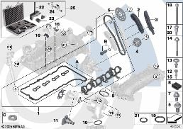REPAIR KIT, EXPOSED TIMING CHAIN, TOP diagram for BMW 3 Series F30 318d