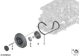 BELT DRIVE diagram for BMW 3 Series G20 Sedan LCI 330e