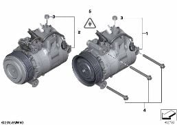 RP compresor del aire acondicionado diagram for BMW 3 Series E91 330i
