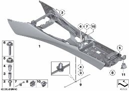 CENTER CONSOLE diagram for BMW Z4 E89 30i