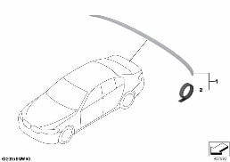 RETROFIT REAR SPOILER diagram for BMW 5 Series G30 530i