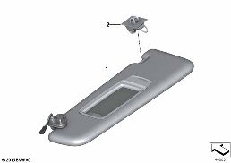 Individual zonneklep Alcantara diagram for BMW 7 Series G11 LCI 740dX