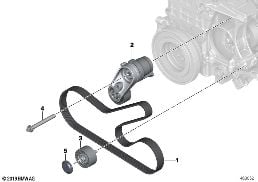 BELT DRIVE FOR ALTERNATOR/AIR CONDITION.