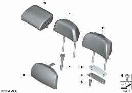 REAR SEAT HEAD RESTRAINT diagram for BMW 7 Series G12 730LdX