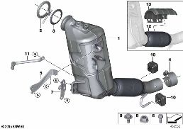 DIESEL PARTICLE FILTER diagram for BMW X1 F48 LCI 18dX