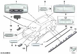 다양한 램프 diagram for BMW 2 Series F45 Active Tourer 218i