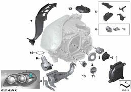 SINGLE COMPONENTS F HEADLIGHT XENON/ALC