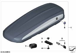 Coffre de toit 520 diagram for BMW 5 Series E39 525td