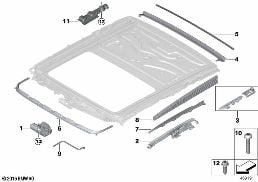 SINGLE PARTS FOR SLIDING LIFTING ROOF