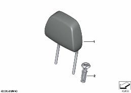 REAR SEAT HEAD RESTRAINT diagram for BMW X2 F39 18dX