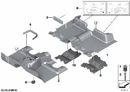 Vnitřní výbava spodní diagram for BMW Rolls-Royce Phantom RR1 Phantom