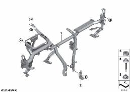 ส่วนรองรับแผงหน้าปัด diagram for BMW MINI Countryman F60 One