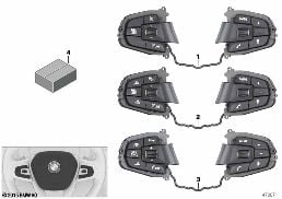 Interruptor volante aplicación madera diagram for BMW 7 Series G12 725Ld