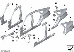 BODY-SIDE FRAME diagram for BMW X6 E71 M50dX