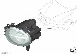 RETROFIT FOG LIGHTS LED diagram for BMW 3 Series F30 LCI 320iX