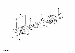 Systeme refroidissem.-boitier thermostat diagram for BMW 3 Series E30 324td