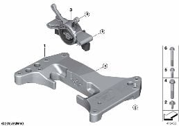 GEARBOX SUSPENSION diagram for BMW X3 G01 LCI 20i