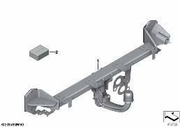 RETROFIT KIT TRAILER COUPLING DETACHABLE diagram for BMW 5 Series G30 530i