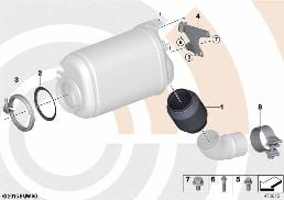 DECOUPLING ELEMENT diagram for BMW 3 Series E92 LCI 325d