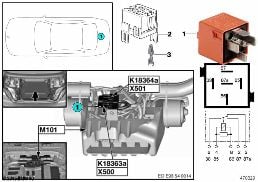 RELAY FOR HARDTOP DRIVE 1 K18363A diagram for BMW 3 Series E93 LCI 320i