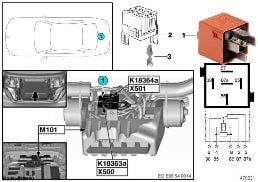 RELAY FOR HARDTOP DRIVE 2 K18364A diagram for BMW 3 Series E93 LCI 320i