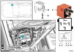 Ρελέ αντλίας δευτερ.κυκλώμ.αέρα K6304a diagram for BMW 3 Series E92 LCI M3