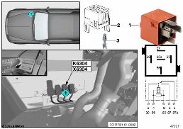 Relé sekundární vzduch. čerpadlo K6304 diagram for BMW Rolls-Royce Phantom RR1 Phantom