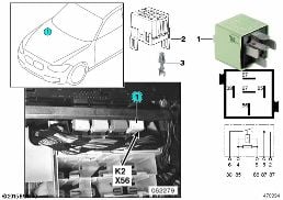 RELAY FOR AIR HORN K2 diagram for BMW 3 Series E46 318i