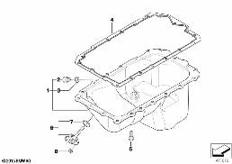 OIL PAN/OIL LEVEL INDICATOR diagram for BMW 3 Series E93 320i