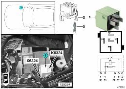 รีเลย์, มอเตอร์สตาร์ท K6324 diagram for BMW X5 E53 4.6is