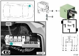 รีเลย์แคลมป์ปลด 15 K93 diagram for BMW X5 E53 4.6is