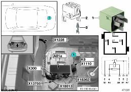 LOAD-SHEDDING RELAY FOR TERMINAL 15 K9 diagram for BMW 5 Series E60 LCI 535xi