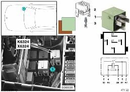 Relais démarreur K6324 diagram for BMW 7 Series E38 750iLS