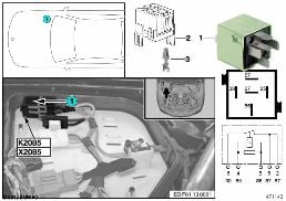 RELAY FOR ENGINE DDE K2085 diagram for BMW 7 Series F01 LCI 740dX
