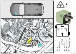 Relé motor DDE K6 diagram for BMW X3 F25 20dX