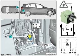 RELAY FOR COOLER BOX K456 diagram for BMW X5 F15 30dX