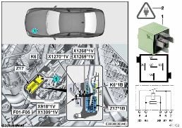 RELAY FOR ENGINE DDE K6 diagram for BMW 2 Series F22 LCI 218d