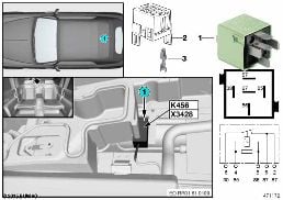 Relé chladicí box K456 diagram for BMW Rolls-Royce Phantom RR1 Phantom