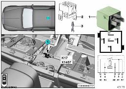 Relé vyhřívání sedadla zadní K17 diagram for BMW Rolls-Royce Phantom RR1 Phantom