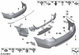 Revestimiento trasero diagram for BMW 5 Series F10 LCI 530d
