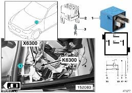 Relais DME-MSS54 K6300 diagram for BMW 3 Series E46 M3