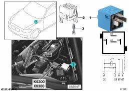 Ρελέ DME-MS42 K6300 diagram for BMW 3 Series E46 320Ci