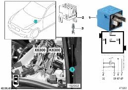 RELAY DME-MS43 K6300 diagram for BMW 3 Series E46 325i