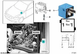 RELAY DME-ME9 K6300 diagram for BMW 3 Series E46 316i