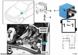 RELAY DME-MS45 K6300 diagram for BMW 3 Series E46 325i