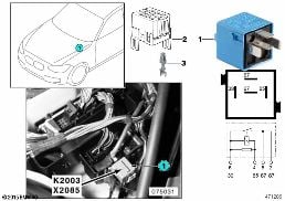 RELAY FOR DDE 3.0 K2003 diagram for BMW 3 Series E46 320d
